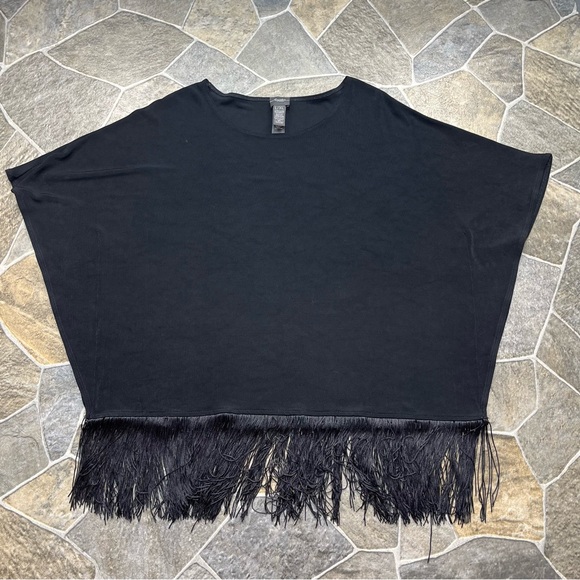 Travelers by Chico’s Fringe Poncho - Picture 4 of 10